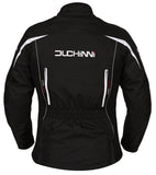 Chaqueta de moto DUCHINNI VERONA para mujer, ventilada, para cuatro estaciones, con paneles laterales elásticos y forros térmicos e impermeables