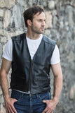 M/S Apache Leather Vest with side extension panels