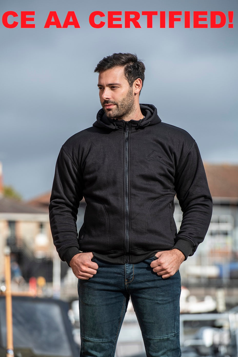 WEISE Stealth CE Armored Hoodie - CE level 2 PPE